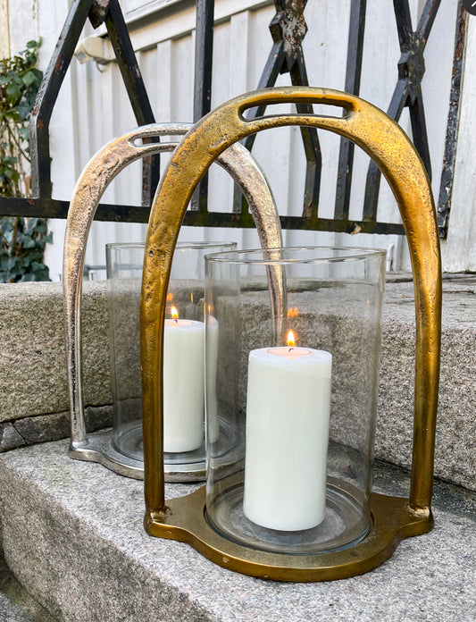 Equestrian stirrup candle outdoor